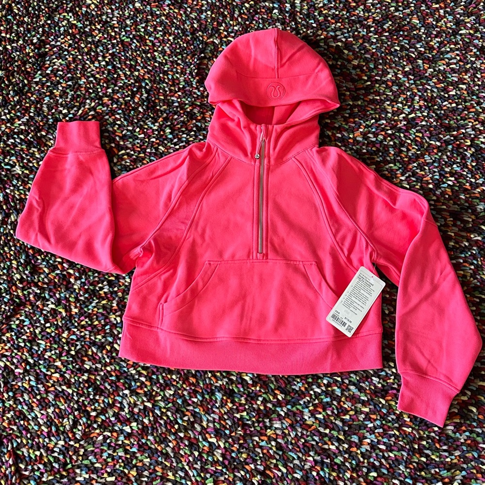 Lululemon Scuba oversized half zip hoodie lipgloss XS/S NWT